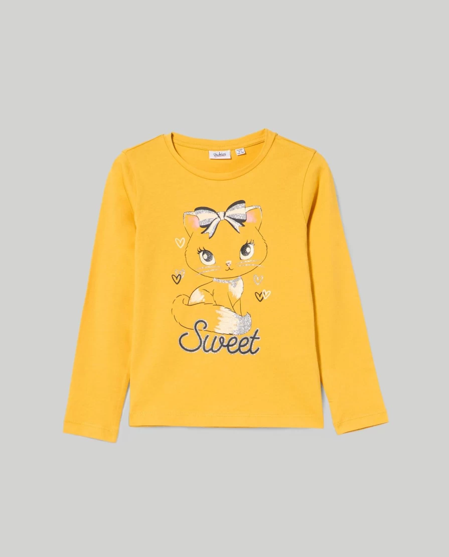 Blukids Girls' 100% Cotton T-Shirt - Soft & Comfortable Kids Tee