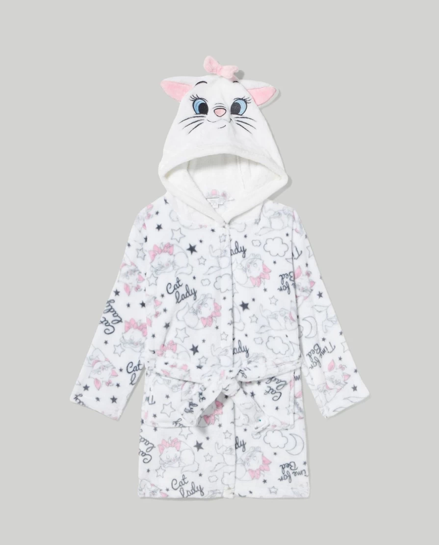 Blukids Girls Fleece Dressing Gown - Soft Cozy Kids Robe for Children