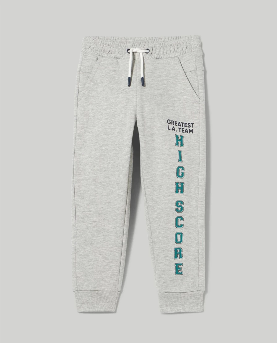 "Blukids Boys' Melange Cotton Jogger Pants for Children"