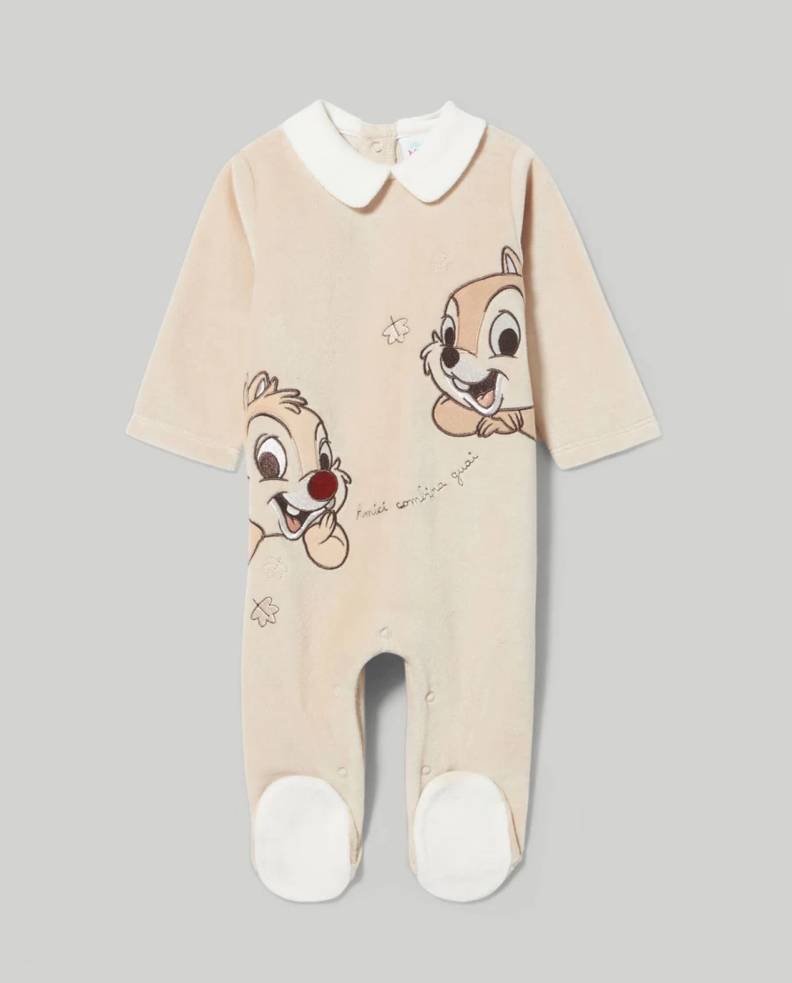 Blukids Newborn Chenille Onesie with Embroidered Design - Soft Baby Unisex Romper for Birth