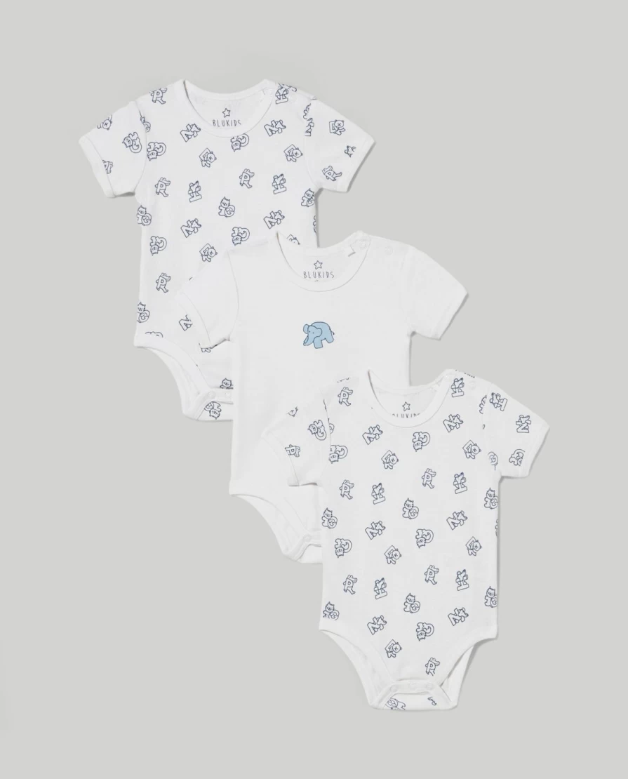 Blukids 3-Pack 100% Cotton Baby Bodysuits for Newborns – Soft & Comfortable