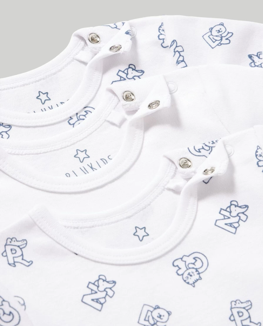 Blukids 3-Pack 100% Cotton Baby Bodysuits for Newborns – Soft & Comfortable