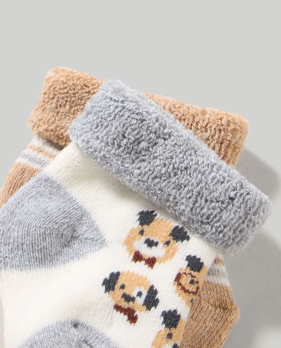 Blukids Organic Cotton Terry Socks for Babies - Soft Pack of 2