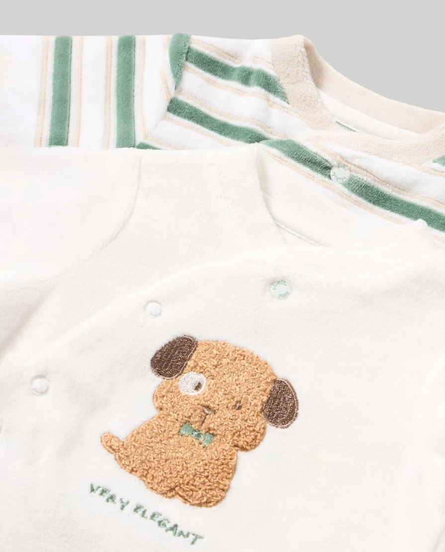 "Blukids Newborn Baby Boys & Girls 2-Pack Soft Chenille T-Shirts"