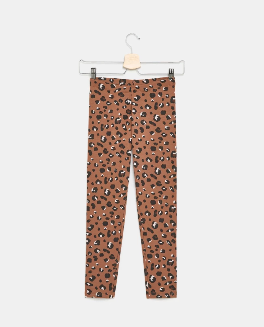 "Blukids Youth Printed Leggings - Stretch Cotton Fleece Comfort for Girls"