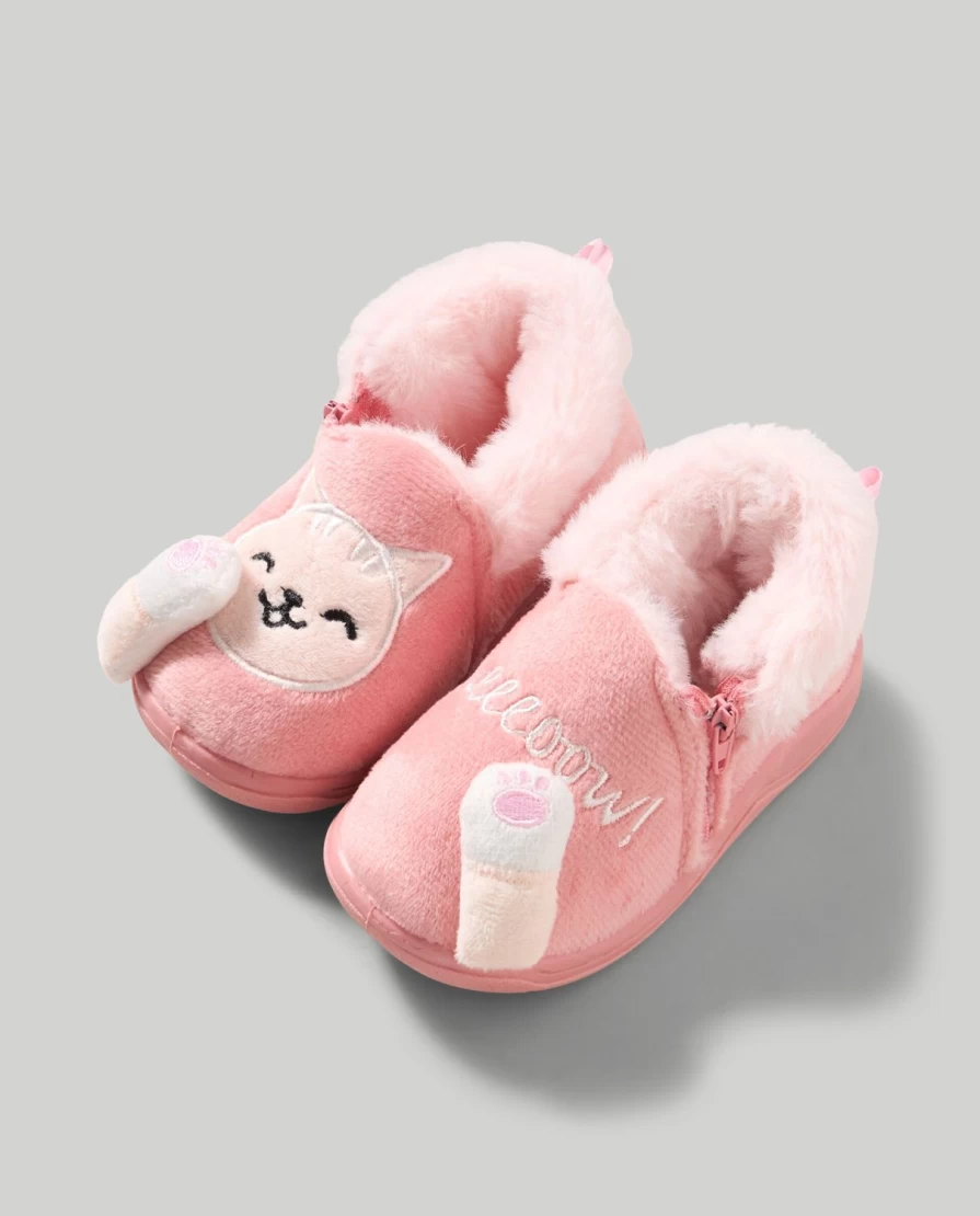 Blukids Children's Zip-Up Slippers - Comfortable & Stylish Kids Footwear