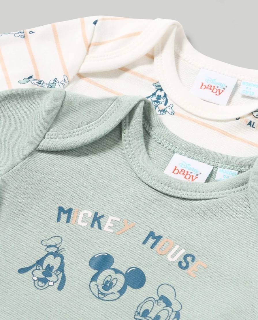 Blukids 2-Pack 100% Pure Cotton Interlock Bodysuits for Newborns - Soft Baby Onesies for Birth