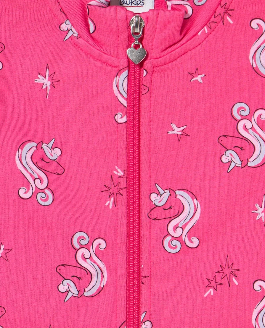 "Blukids Girls' Soft Brushed Cotton Sweatshirt for Children"