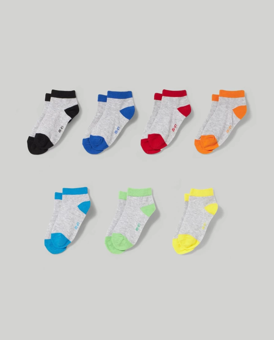Blukids 7-Pack Soft Cotton Blend Socks for Kids - Comfortable & Durable Children's Socks