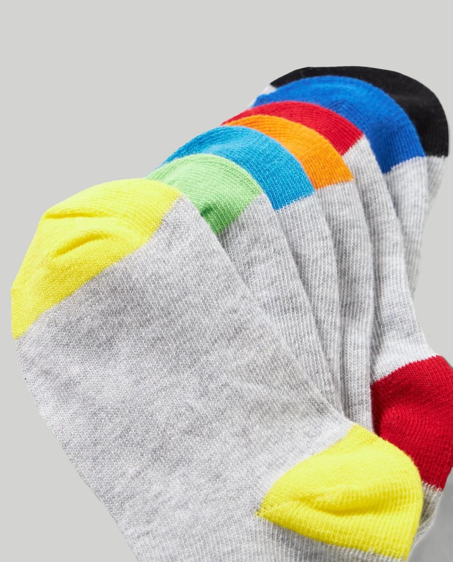 Blukids 7-Pack Soft Cotton Blend Socks for Kids - Comfortable & Durable Children's Socks