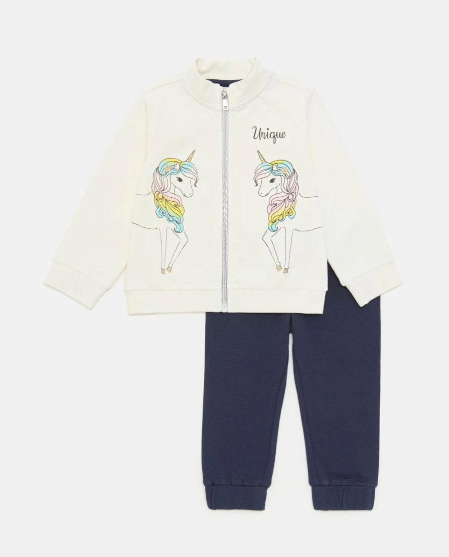 Blukids Newborn All Over Print Stretch Cotton Jogging Set for Baby Girls