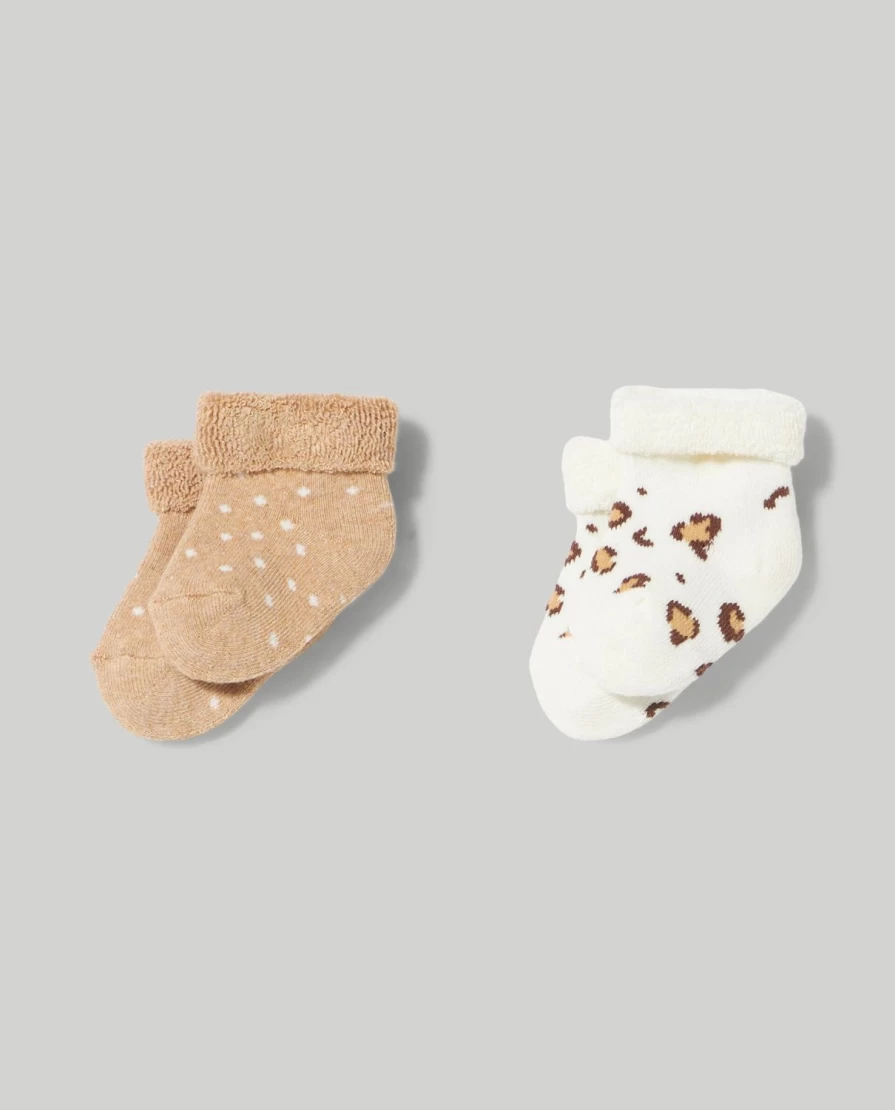 Blukids Organic Cotton Terry Socks for Babies - Soft Pack of 2