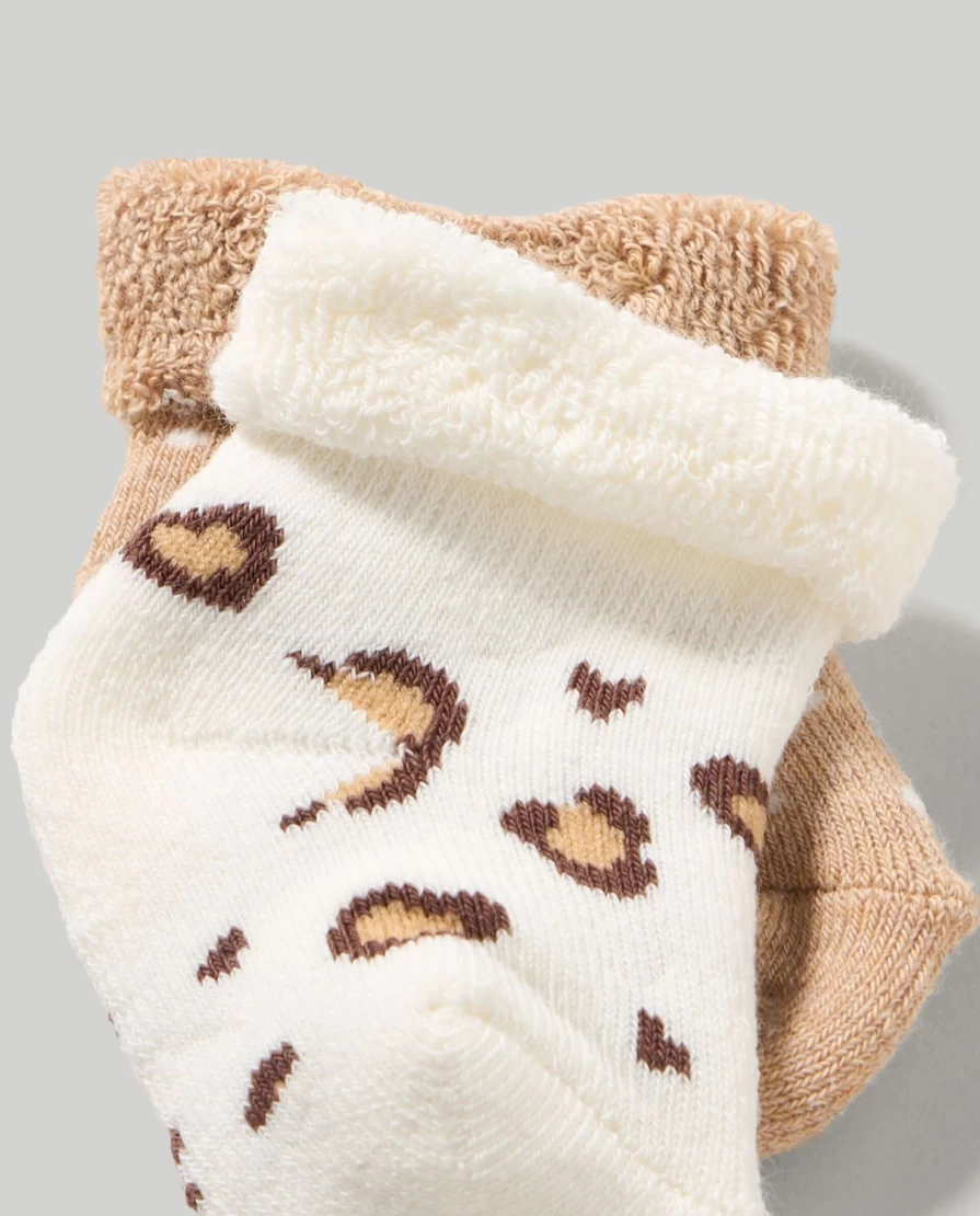 Blukids Organic Cotton Terry Socks for Babies - Soft Pack of 2