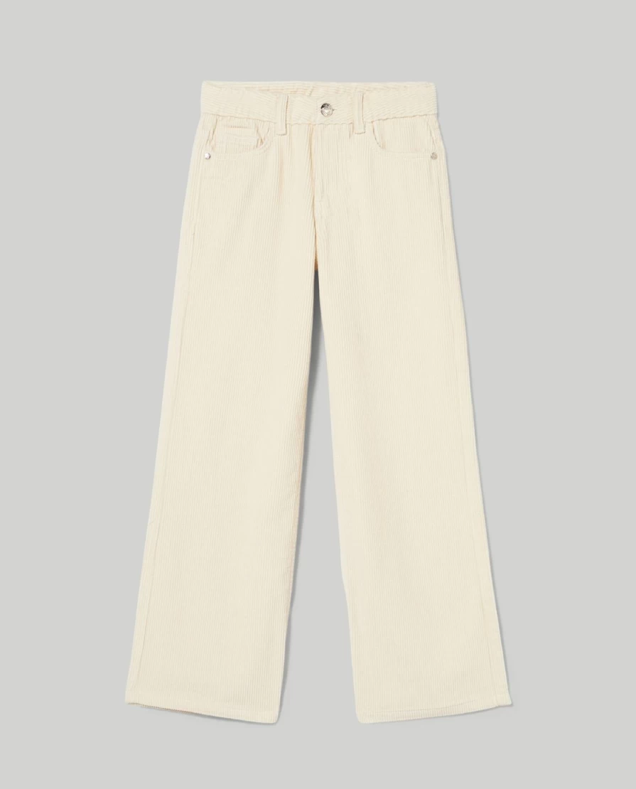 Blukids Youth Girls' Soft Pure Cotton Velvet Trousers for Comfort & Style