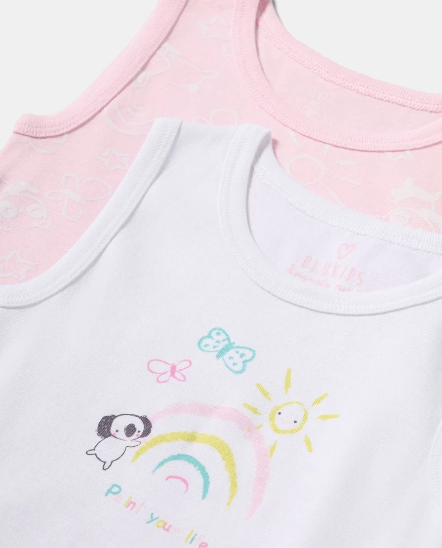 "Blukids Pack of 2 Sleeveless Bodysuits for Newborns – Soft Baby Onesies"