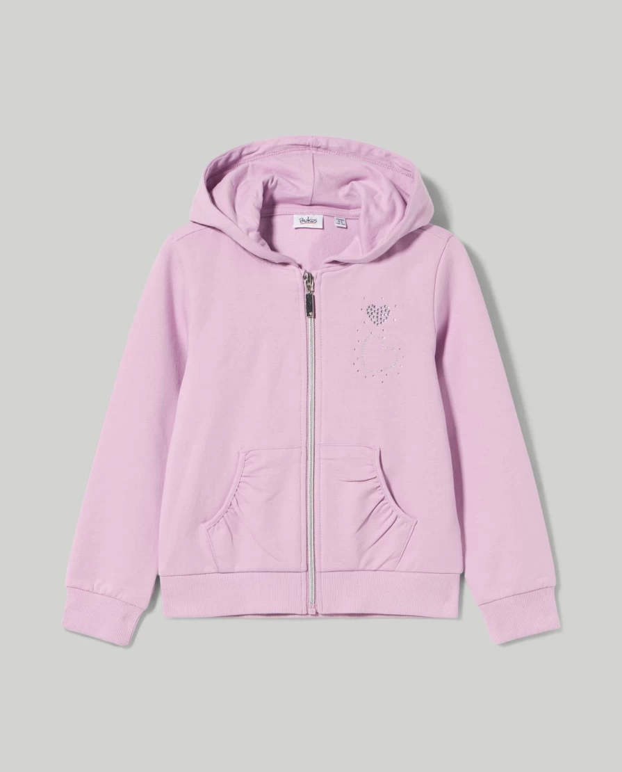 "Blukids Girls' Hooded Stretch Cotton Sweatshirt - Comfortable Kids Pullover"