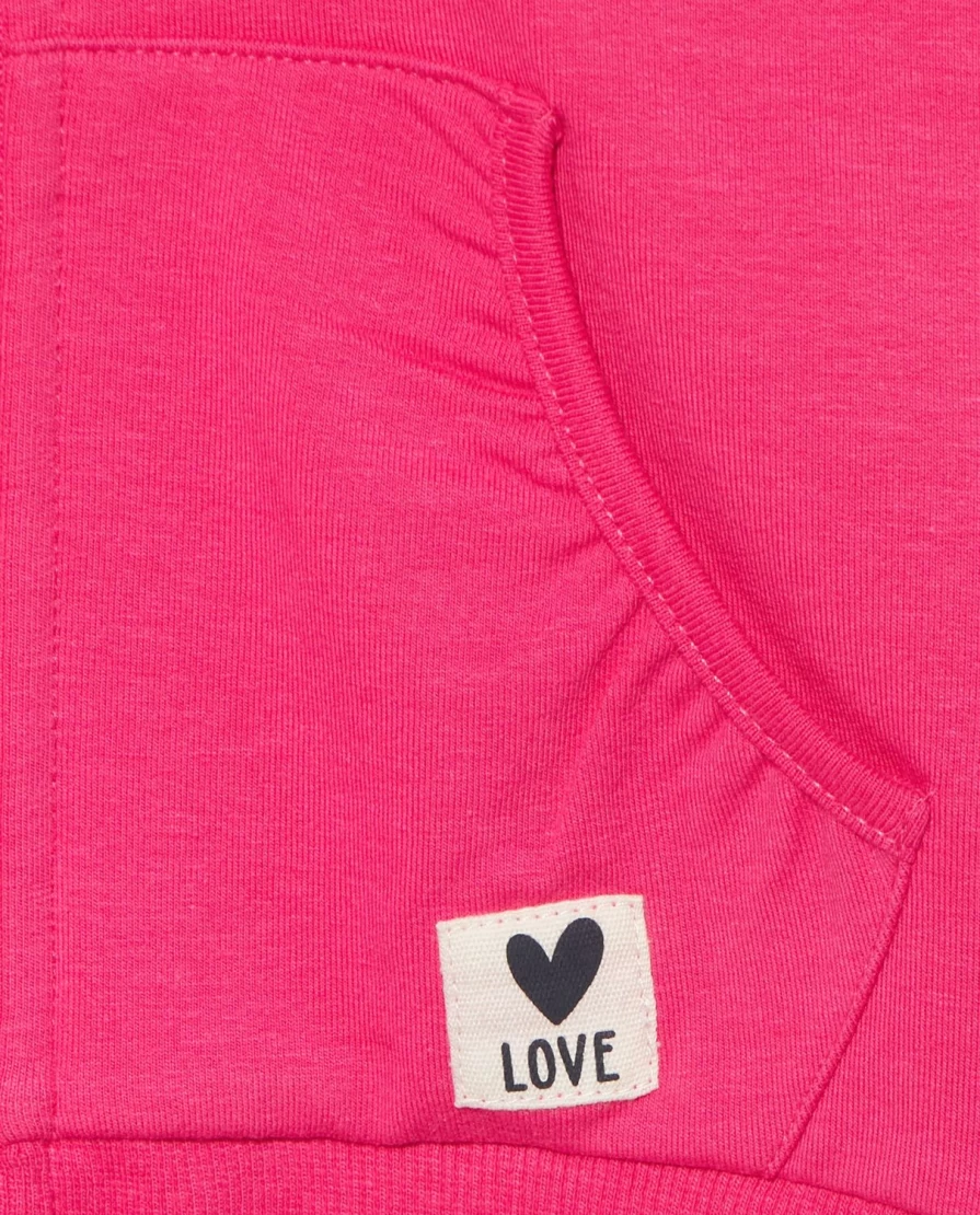 Blukids Girls' Full Zip Hooded Sweatshirt - Comfortable Children's Pullover Jacket
