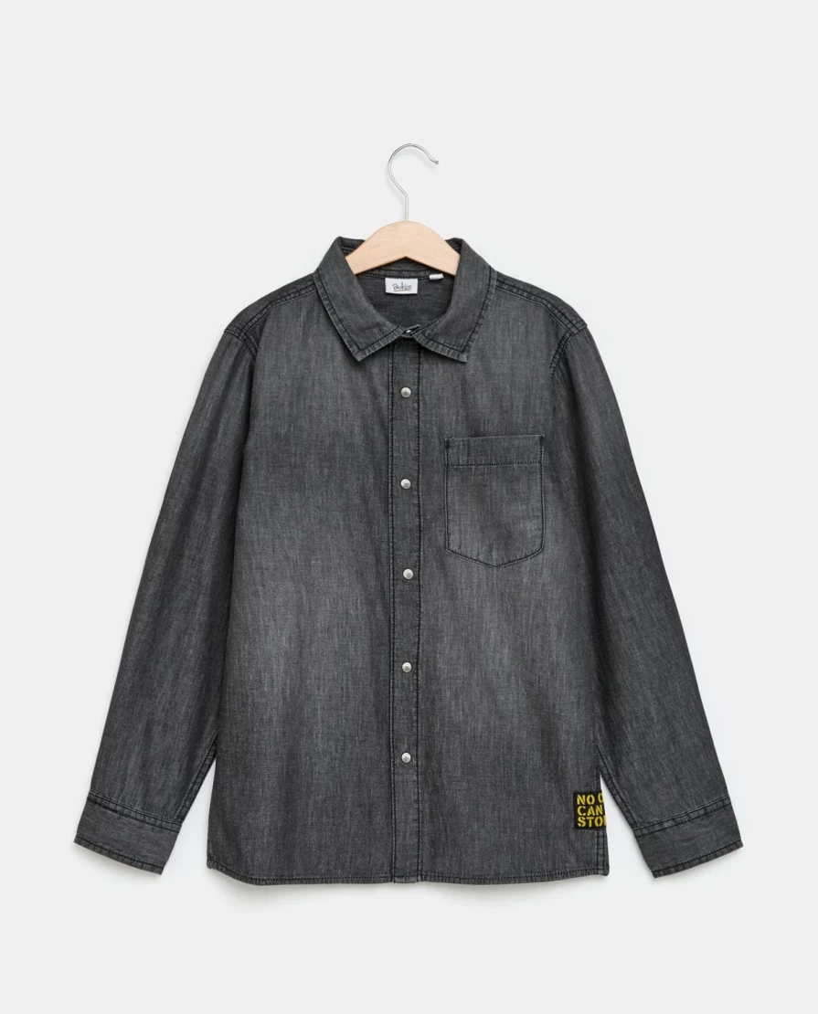 "Blukids Youth Lightweight Pure Cotton Denim Shirt for Boys"