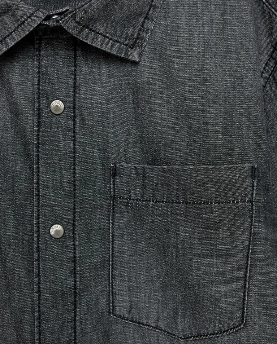 "Blukids Youth Lightweight Pure Cotton Denim Shirt for Boys"