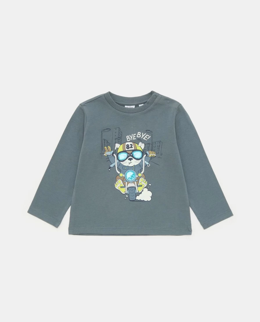Blukids Newborn Pure Cotton Printed T-Shirt - Soft Baby Tee for Infants