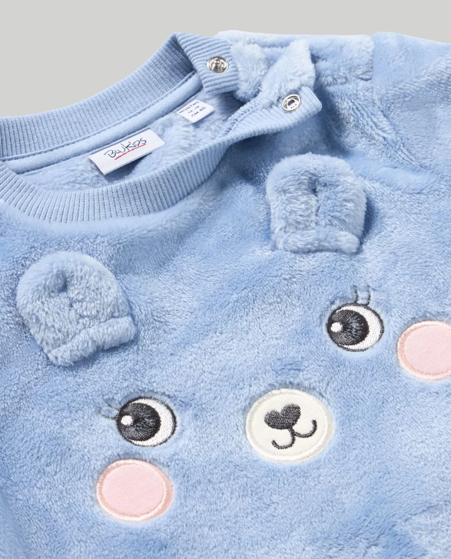 Blukids Newborn Fleece Sweatshirt - Soft & Cozy Baby Pullover for Boys & Girls