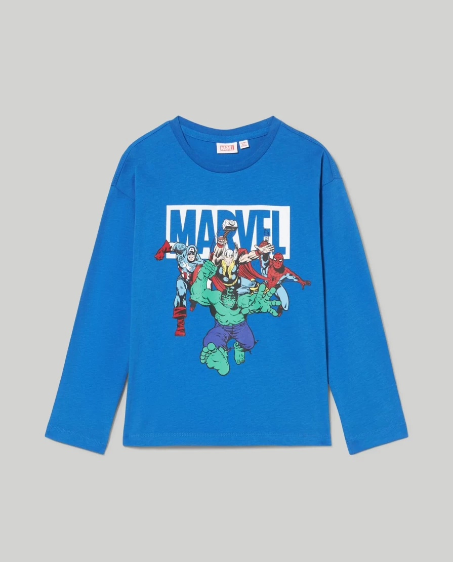 Blukids Marvel Superhero Long Sleeve T-Shirt for Kids - Boys' Graphic Tee