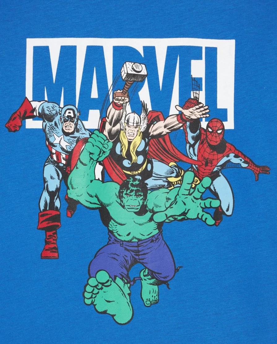 Blukids Marvel Superhero Long Sleeve T-Shirt for Kids - Boys' Graphic Tee