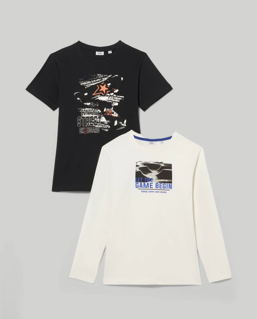 "Blukids Youth Pack of 2 Soft Pure Cotton T-Shirts for Boys"