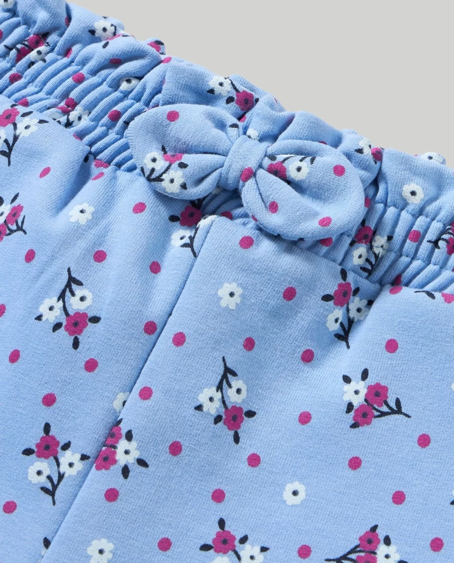 Blukids Newborn Baby Girl's Soft Stretch Cotton Trousers - Comfortable & Breathable