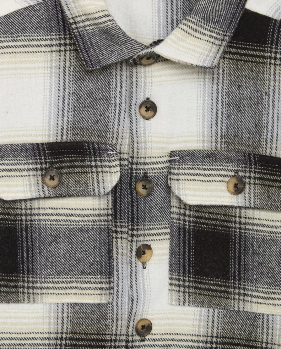 Blukids Youth Boys Checked Flannel Shirt - Soft Plaid Button-Up for Kids