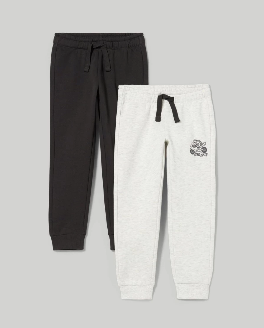 "Blukids 2-Pack Cotton Joggers for Children – Comfortable Boys' Athletic Pants"