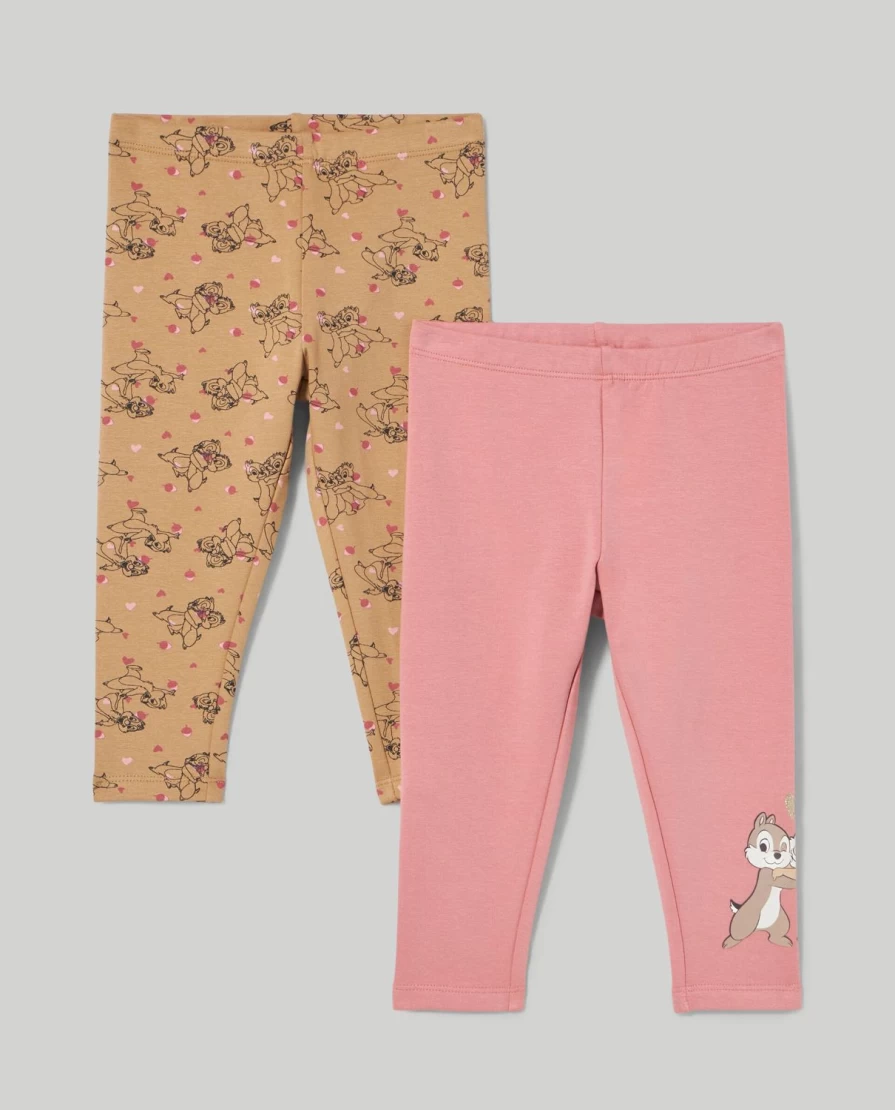 Blukids Newborn Baby Girls 2-Pack Stretch Cotton Leggings