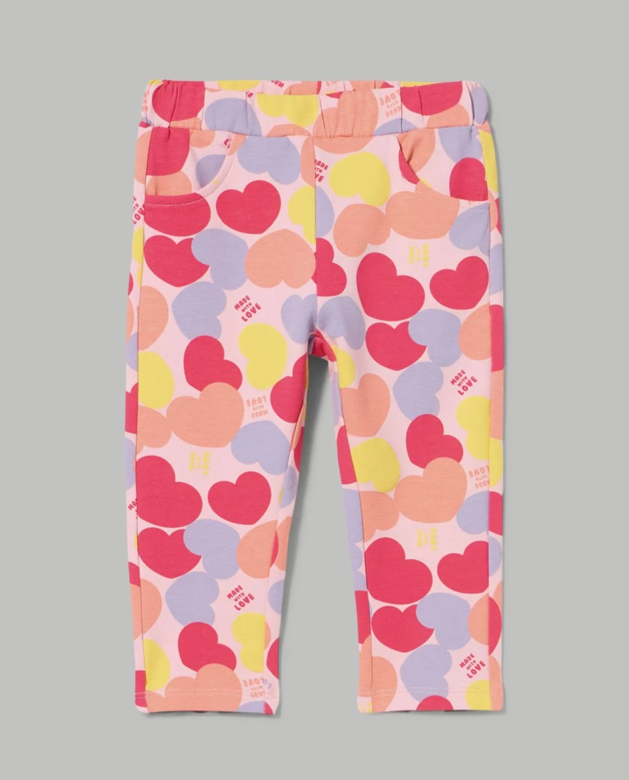 Blukids Newborn Baby Girl's Soft Stretch Cotton Trousers - Comfortable & Breathable