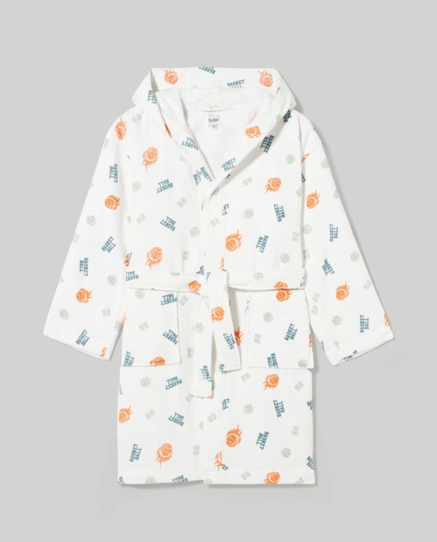Blukids Youth Pure Cotton Terry Bathrobe for Boys - Soft & Comfortable Kids Robe
