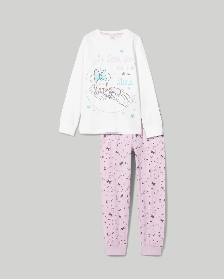 "Blukids Girls' Long Sleeve Cotton Pajama Set with Fun Prints – Comfortable Kids' Sleepwear"