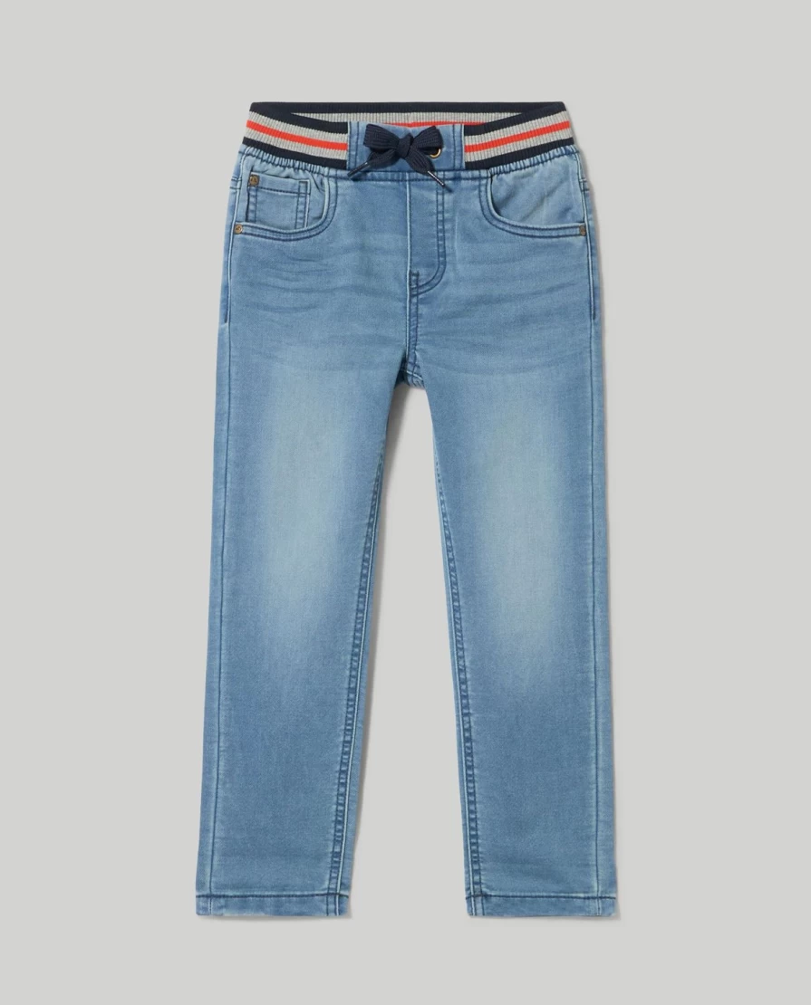 "Blukids Boys' Denim Joggers - Comfortable Stylish Kids' Pants for Active Children"