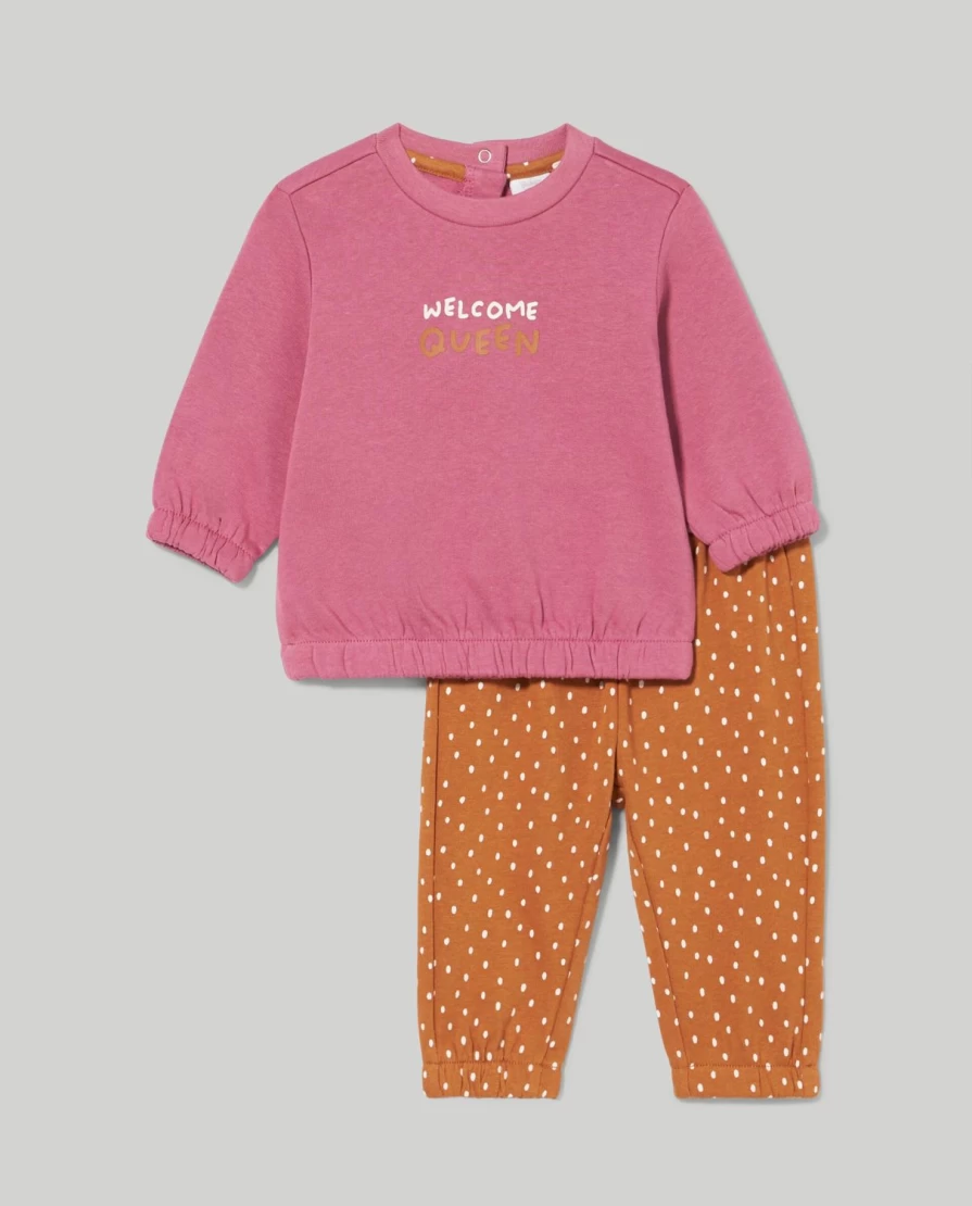 Blukids Newborn Pure Cotton Jogging Set for Baby Girls - Soft & Comfortable Outfit