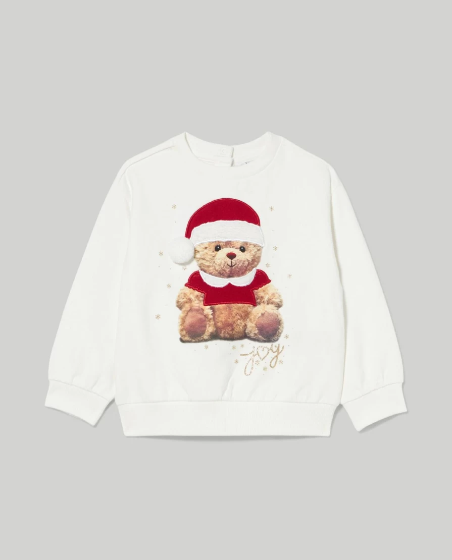 Blukids Newborn Baby Girl Christmas Stretch Cotton Sweatshirt - Festive Holiday Outfit