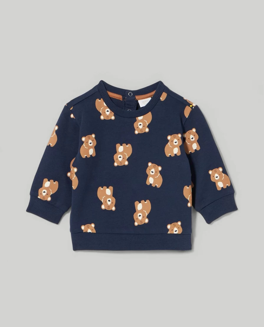 Blukids Newborn Baby Cotton Sweatshirt - Soft & Cute Printed Pullover for Infants