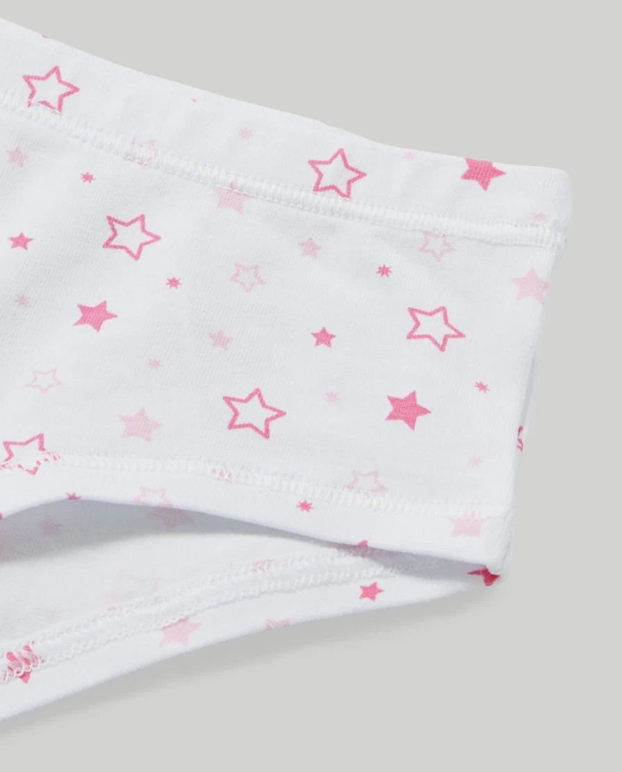Blukids Girls Cotton Comfort Waist Briefs - Soft Kids Underwear for Children