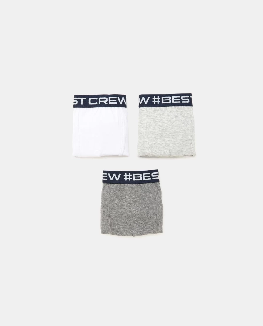 Blukids Youth Boys' Cotton Stretch Boxer Briefs - Pack of 3 Comfortable Underwear