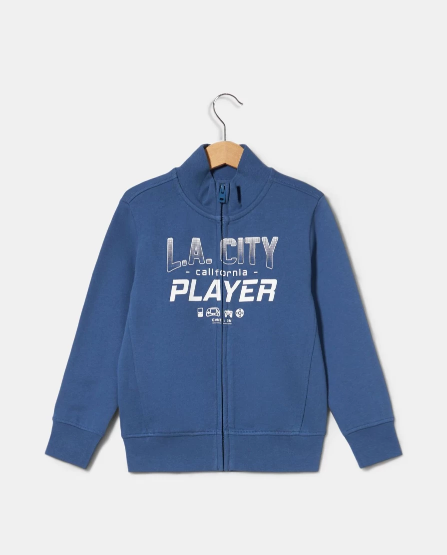 Blukids Boys' Pure Cotton Zip-Up Sweatshirt for Children
