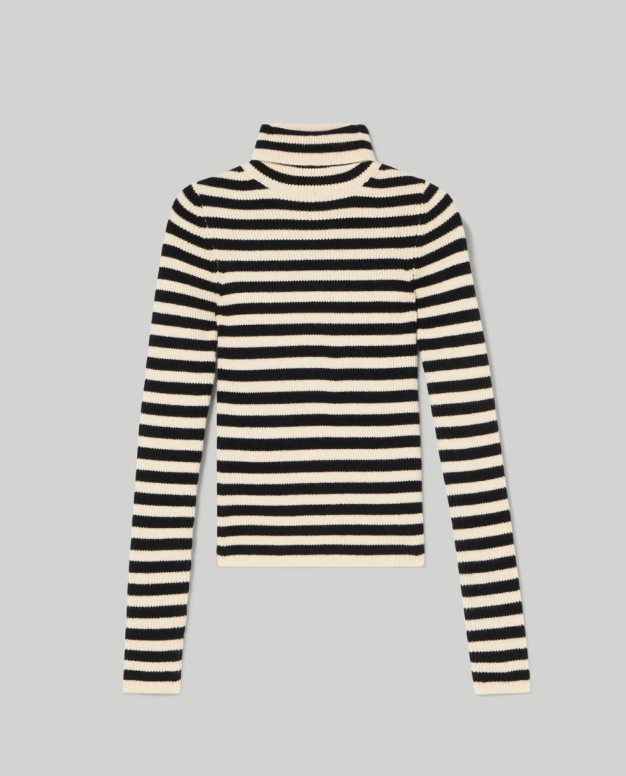 Blukids Youth Striped Turtleneck Sweater for Girls