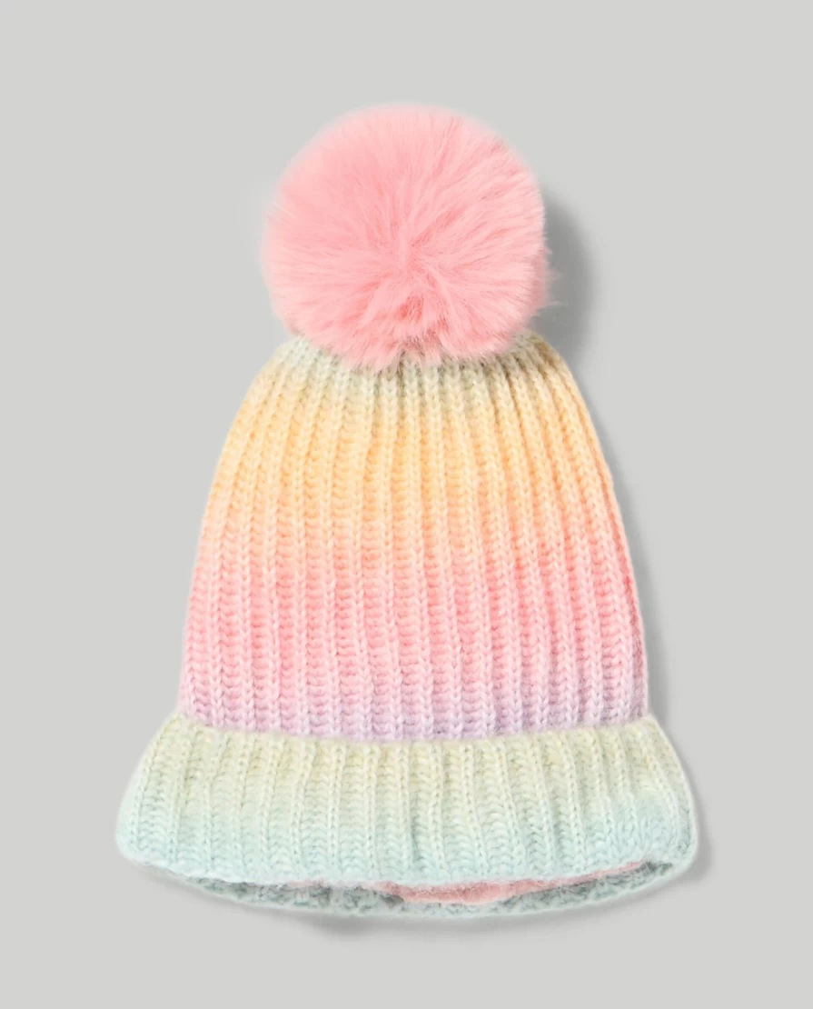 "Blukids Children's Wool Blend Tricot Hat with Shaded Effect - Warm & Stylish Winter Beanie"