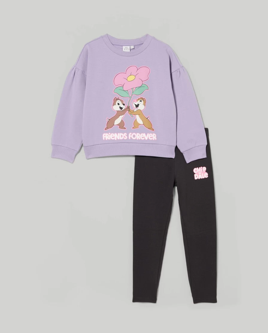 "Blukids Girls' Brushed Cotton Jogging Set – Comfortable Children's Activewear"