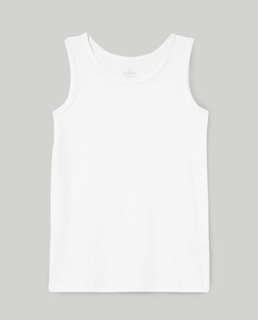 Blukids Youth Pack of 2 Pure Cotton Boys Tank Tops - Soft & Breathable Summer Wear