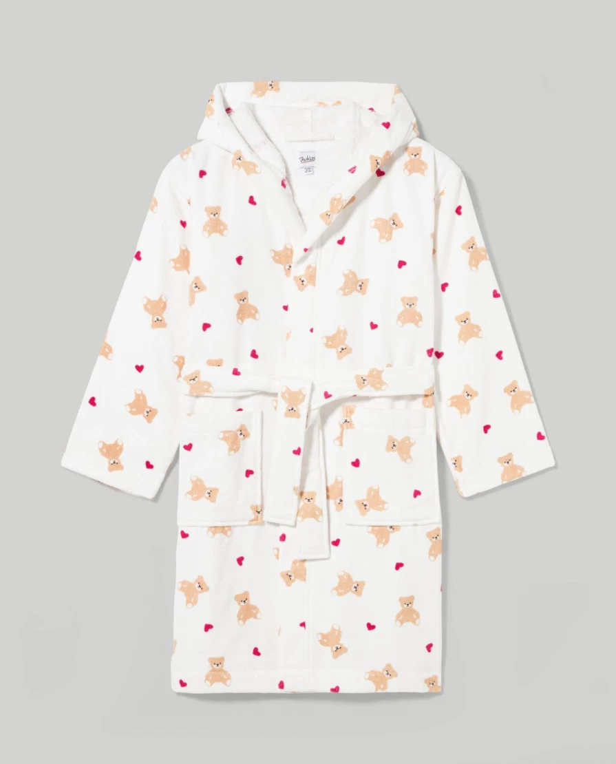 Blukids Youth Pure Cotton Terry Bathrobe for Girls - Soft & Comfortable Kids Robe