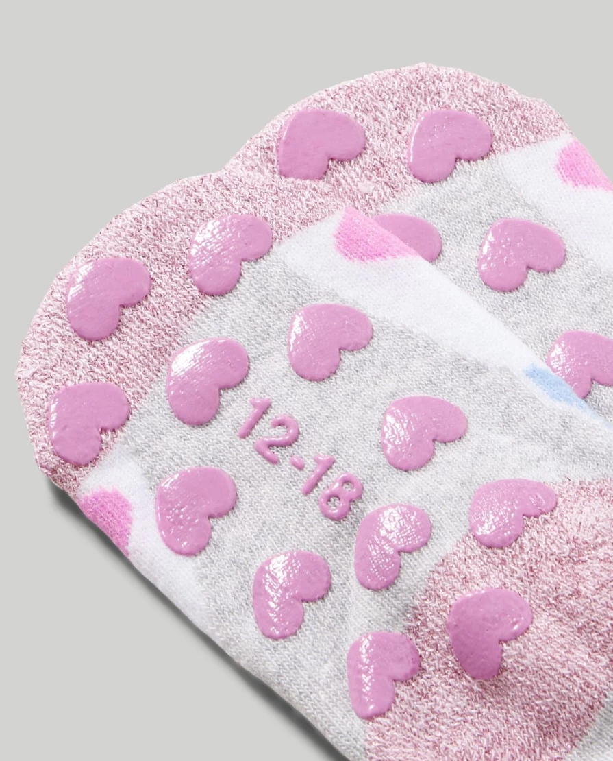 Blukids Non-Slip Baby Socks for Newborns - Soft & Grippy Anti-Skid First Walkers (0-12 Months)