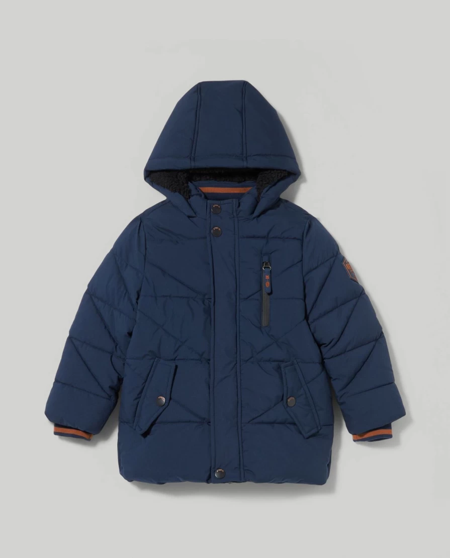 Blukids Boys' Hooded Padded Jacket - Warm Winter Coat for Children