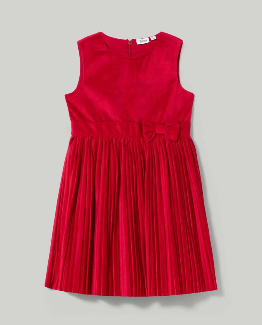 Blukids Girls Velvet Dress - Soft & Stylish Children's Party Wear